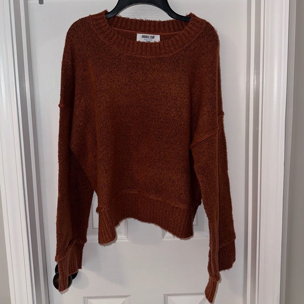 Double Zero Orange Cropped Sweater - image 1